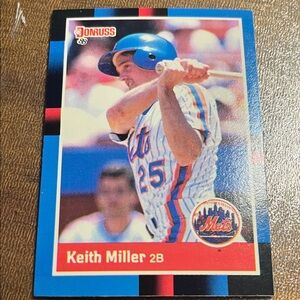 Donruss Keith Miller baseball rookie card #562 Mets 2B
